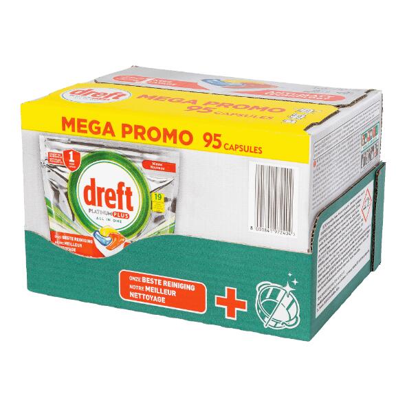 DREFT(R) 				Tablettes pour lave-vaisselle tout-en-un, 95 pcs