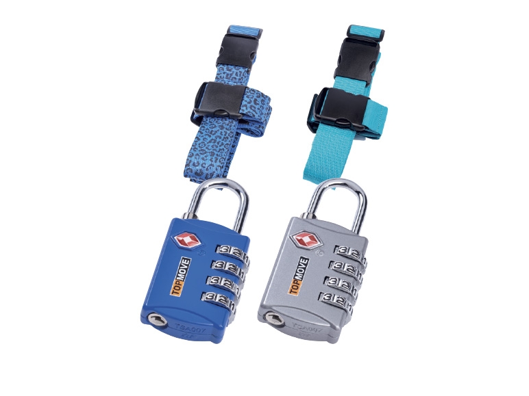 TOPMOVE TSA Combination Locks or 2-Way Luggage Strap