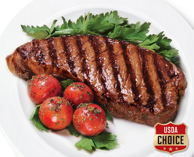 Fresh USDA Choice Twin Pack Strip Steaks