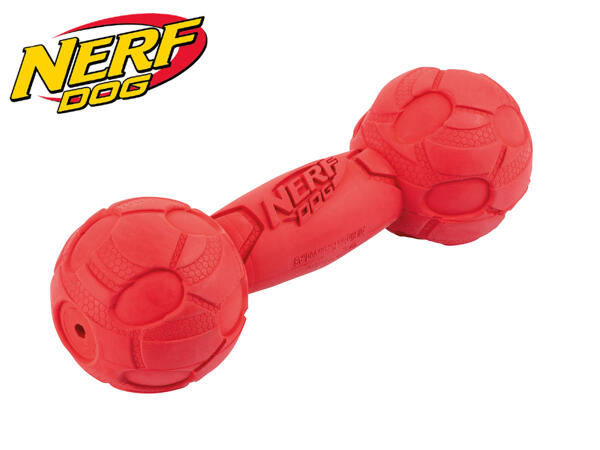 Nerf Dumbbell with a Squeaking Noise Dog Toy