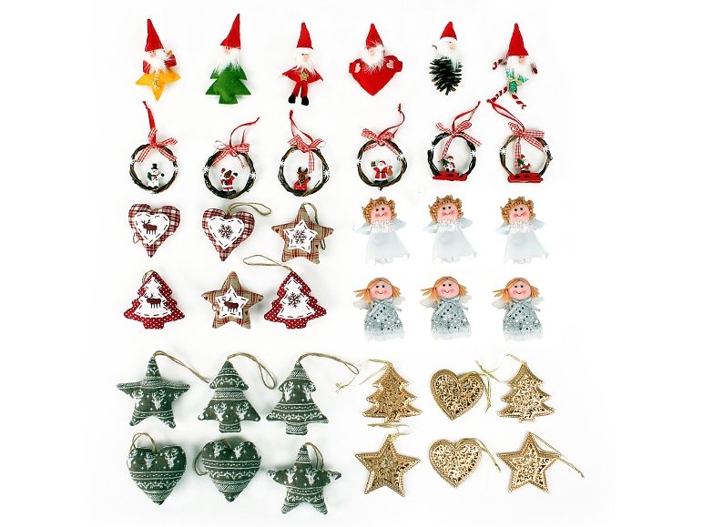 Set ornamente de Crăciun, 6 bucăți, 6 modele