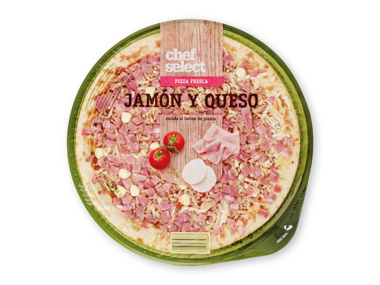"Chef select" Pizza jamón y queso