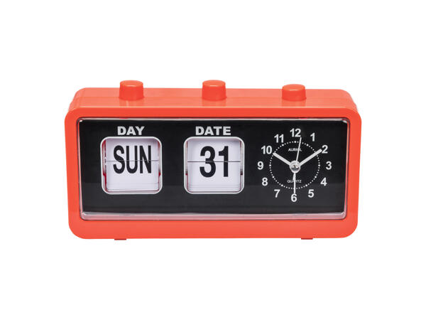 Alarm Clock with flap Calendar