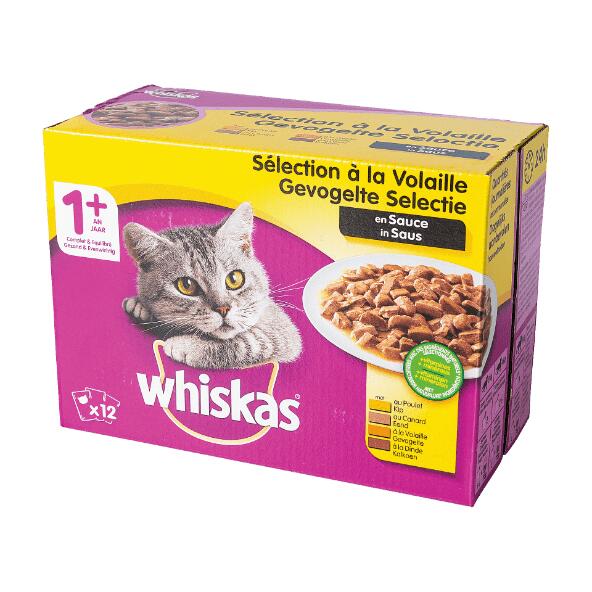 WHISKAS(R) 				Nourriture pour chats, 12 pcs