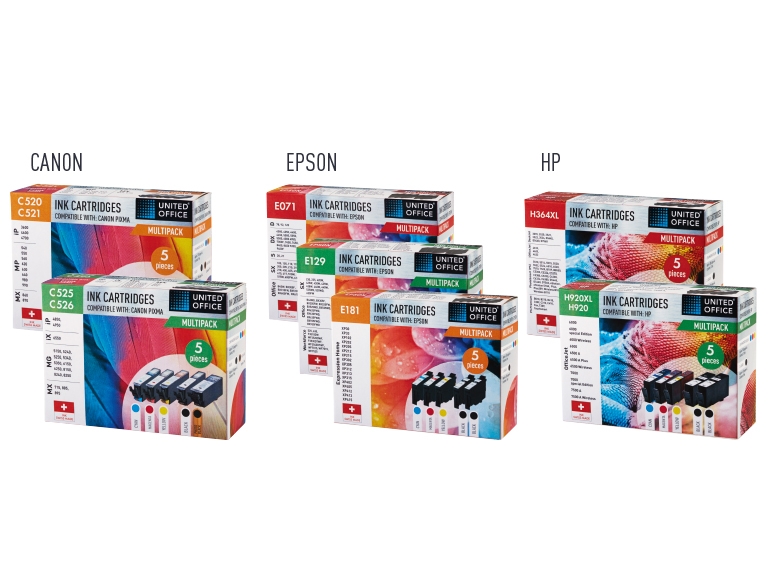 Multipack cartridges voor Canon, Epson of HP