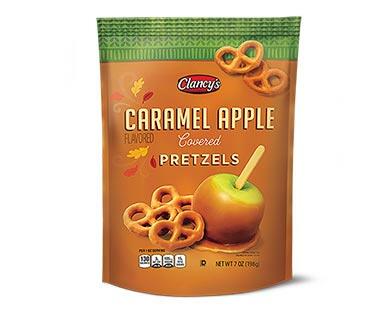 Clancy's 
 Pumpkin Spice or Caramel Apple Flavored Pretzels