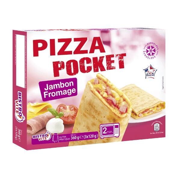 Pizzas Pocket jambon fromage