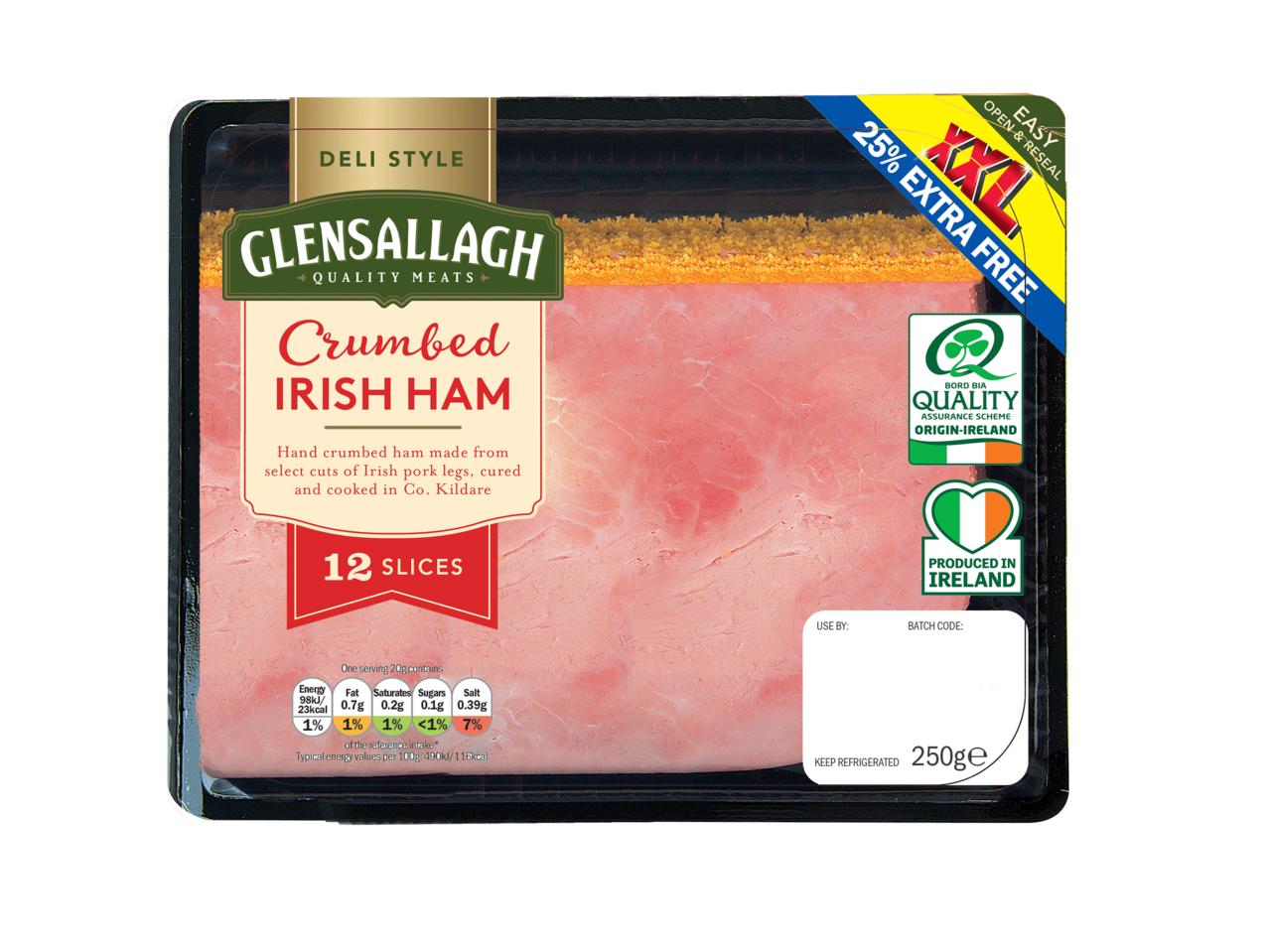 GLENSALLAGH Irish Traditional Style Cooked/Crumbed Ham