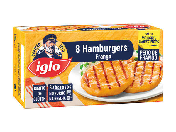 Iglo(R) Hambúrguers de Frango/ Vaca sem Glúten