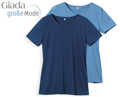Giada Basic-Shirts, große Mode, 2 Stück