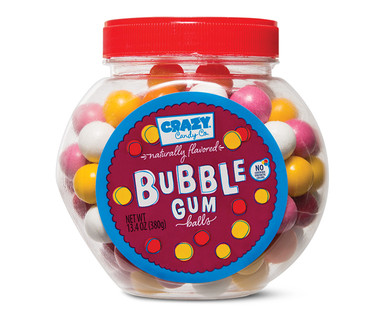 Crazy Candy Co. Naturally Flavored Fruity Bubble Gum Balls