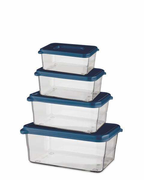 Blue Premium Food Containers 4 Pack
