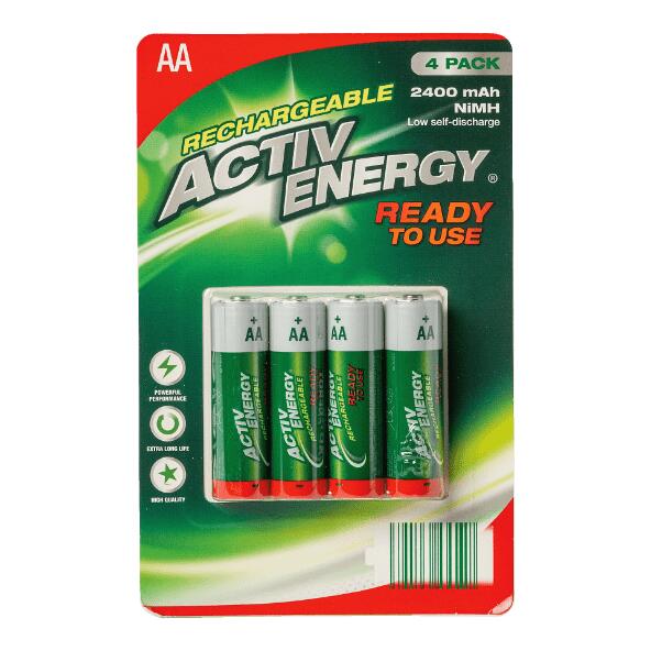 ACTIV ENERGY(R) 				Aufladbare Batterien