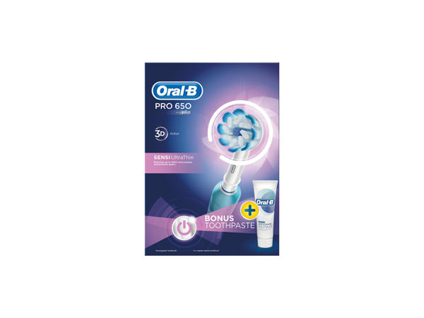 Pro 650 3D Action Electric Toothbrush with Toothpaste