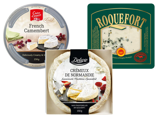 DELUXE Crémeux de Normandie, Camembert oder Roquefort