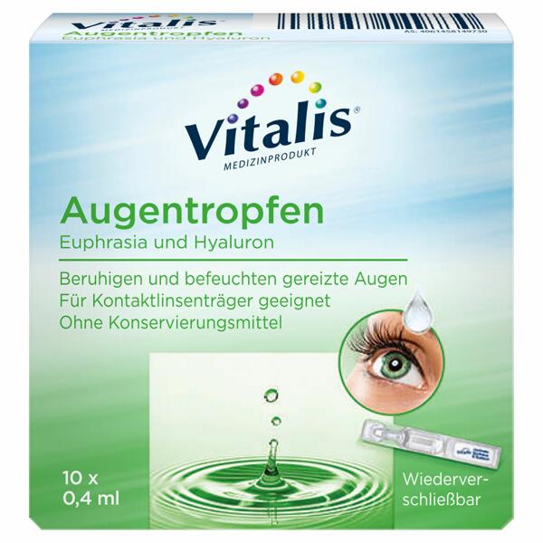 VITALIS(R) Augentropfen Euphrasia und Hyaluron 4 ml