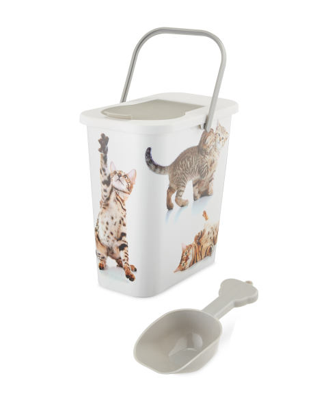Cat Pet Food Container With Scoop