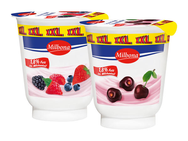 MILBONA Fruchtjoghurt 1,8% 250 + 50 g gratis
