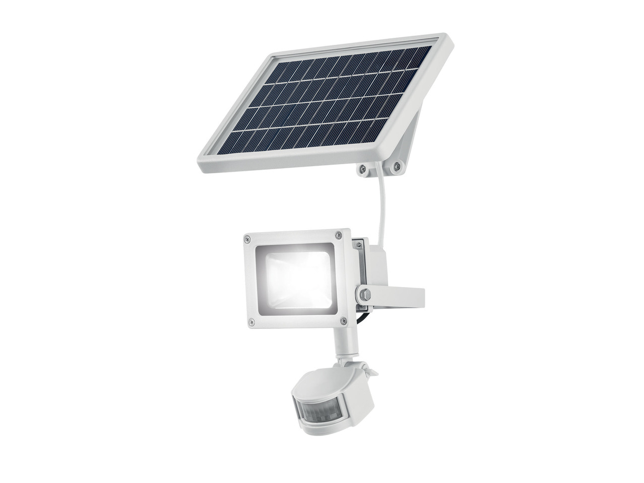 Solar-Powered LED Spotlight with Motion Detector