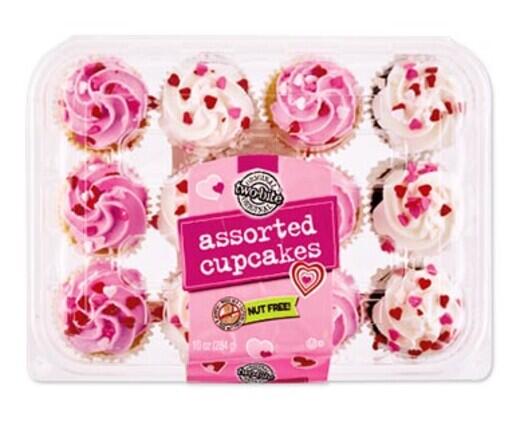 Two-bite 
 Valentine's Day Mini Cupcakes