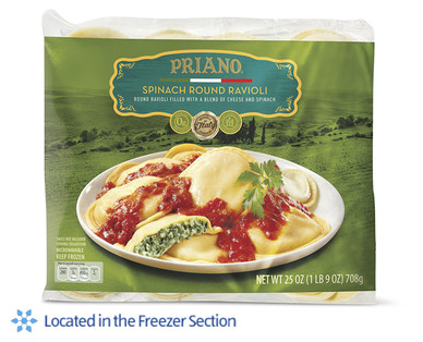 Priano Spinach or Chicken Ravioli