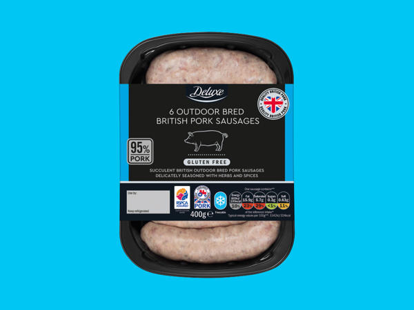Deluxe Outdoor-Bred British Pork Sausages