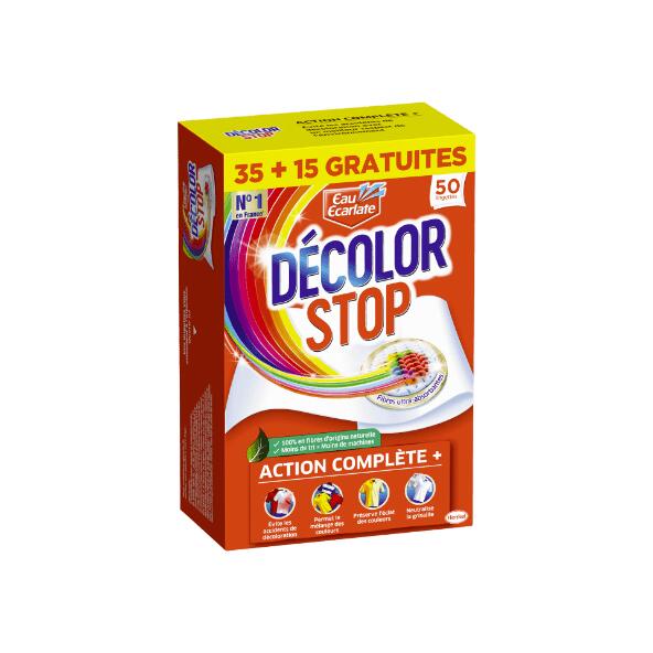 DÉCOLOR STOP(R) 				50 lingettes anti-décoloration