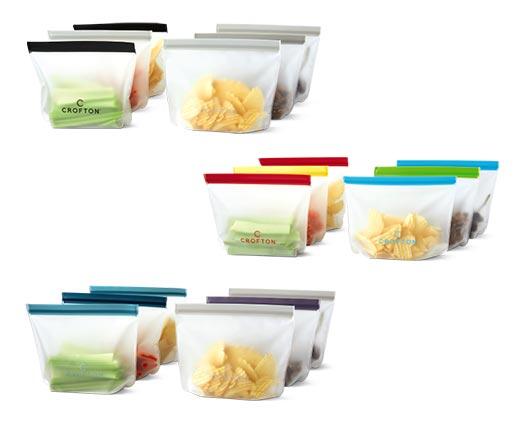 Crofton 
 Reusable Snack, Sandwich or Freezer Bags