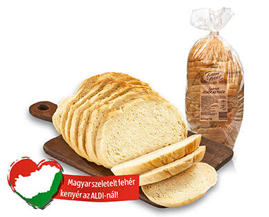 FRISSEN A PÉKTŐL 
 Szeletelt fehér kenyér