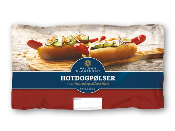 PÅLÆGSSLAGTEREN Hotdog- eller wienerpølser
