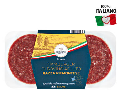 REGIONE CHE VAI 
 Hamburger razza Piemontese