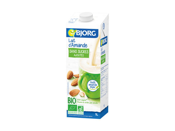 Bjorg lait d'amande sans sucres ajoutés Bio1