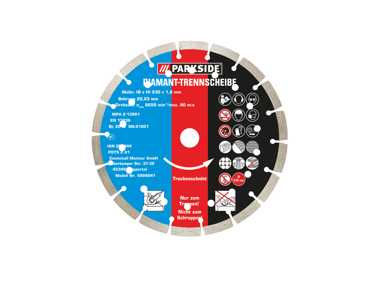 Parkside Metal/Stone Cutting & Grinding Discs or Diamond Discs1