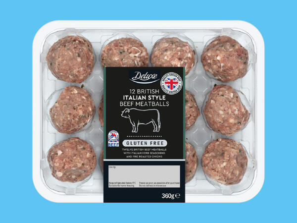 Deluxe 12 Italian-Style British Beef Meatballs