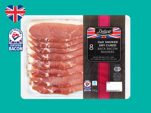 Deluxe 8 Dry-Cured British Back Bacon Rashers