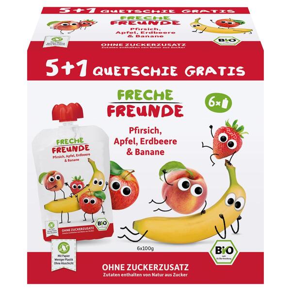 FRECHE FREUNDE Bio-Obst-Snacks 600 g