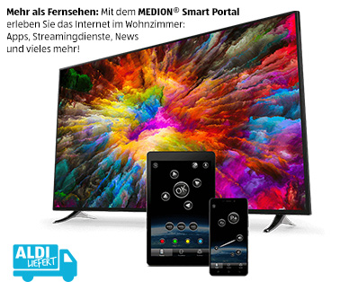 MEDION(R) 163,8 cm (65") Ultra HD Smart-TV mit Dolby Vision™ MEDION(R) LIFE(R) X16527¹