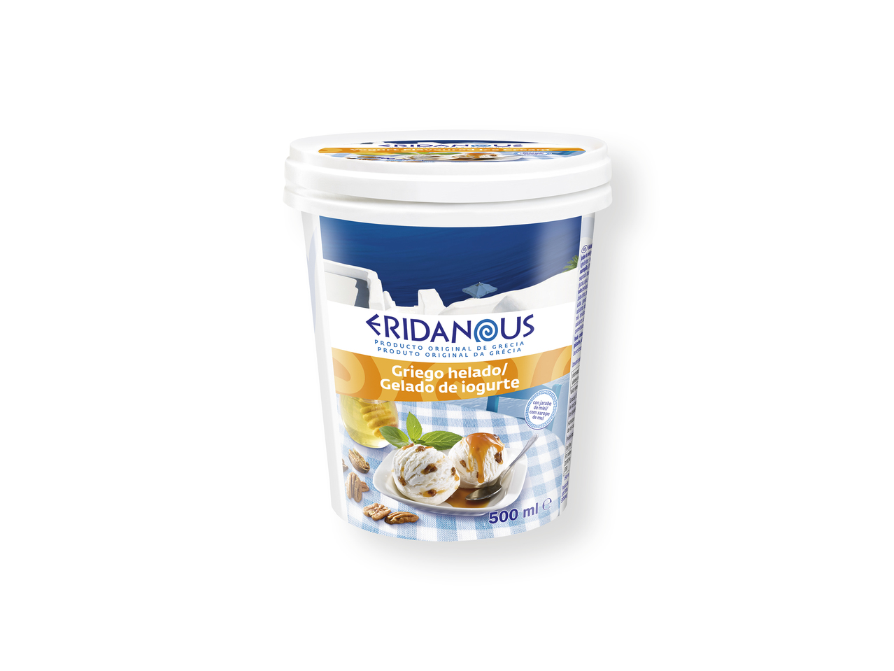 "Eridanous" Yogur helado de miel y nueces pecanas
