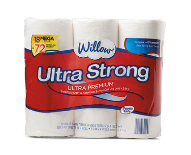 Willow 18 Mega Roll Ultra Strong Bath Tissue