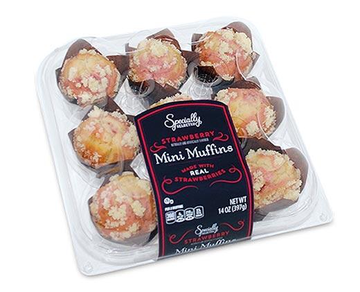 Specially Selected 
 Mini Muffins Strawberry or Triple Chocolate