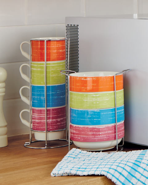 Bright Stackable Mugs 4 Pack