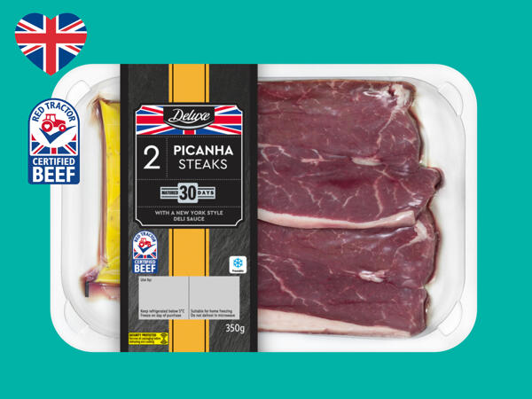 Deluxe 2 British Beef Picanha Steaks with New York-Style Deli Sauce