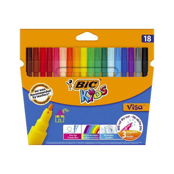 BIC(R) 				18 feutres de coloriage Visa
