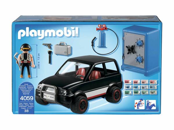 Playmobil City Action ladrón de caja fuerte con coche