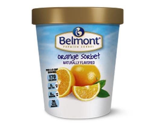 Belmont 
 Lemon, Orange or Black Cherry Sorbet