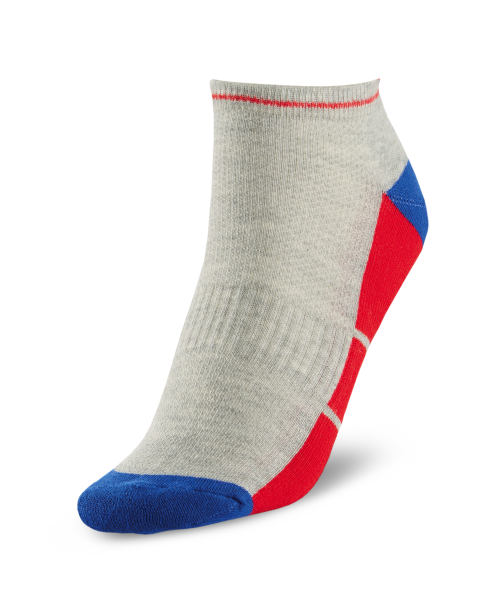 Blue/Red/Grey Trainer Socks