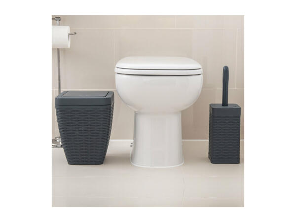 Addis Rattan-Effect Toilet Brush & Bin Set