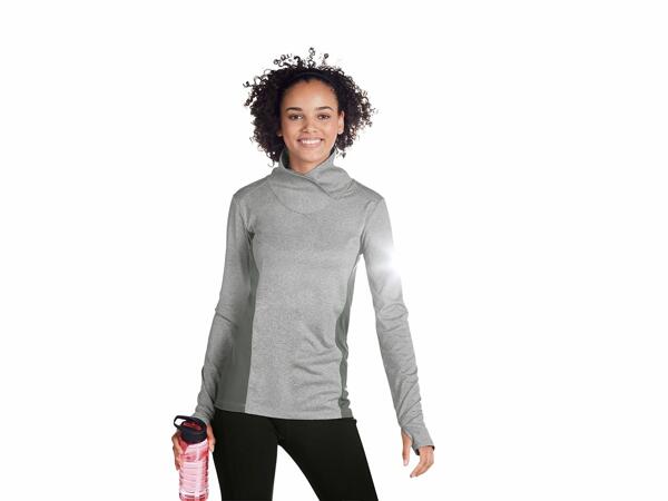Camiseta técnica de manga larga con capucha para mujer