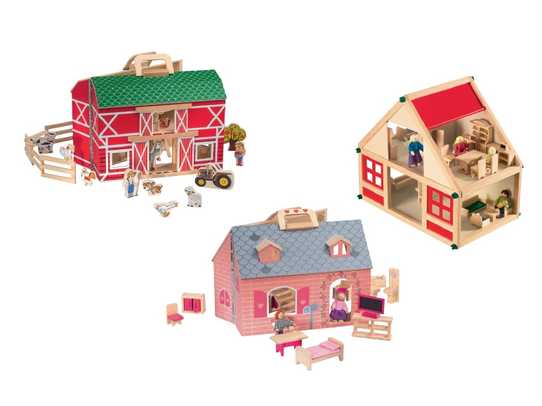 Playtive junior Kids' Wooden Playhouse/Play Barn/Dolls House