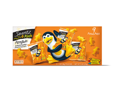 Savoritz Baked Cheddar Penguin Crackers Portion Pack